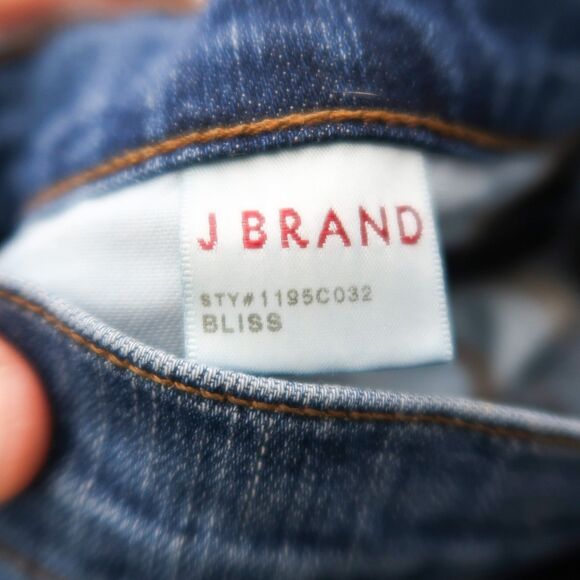 J Brand Jeans Size 26 Womens Blue Bliss Contrast Patchwork Stripe Flare 90's Y2K - Picture 4 of 12